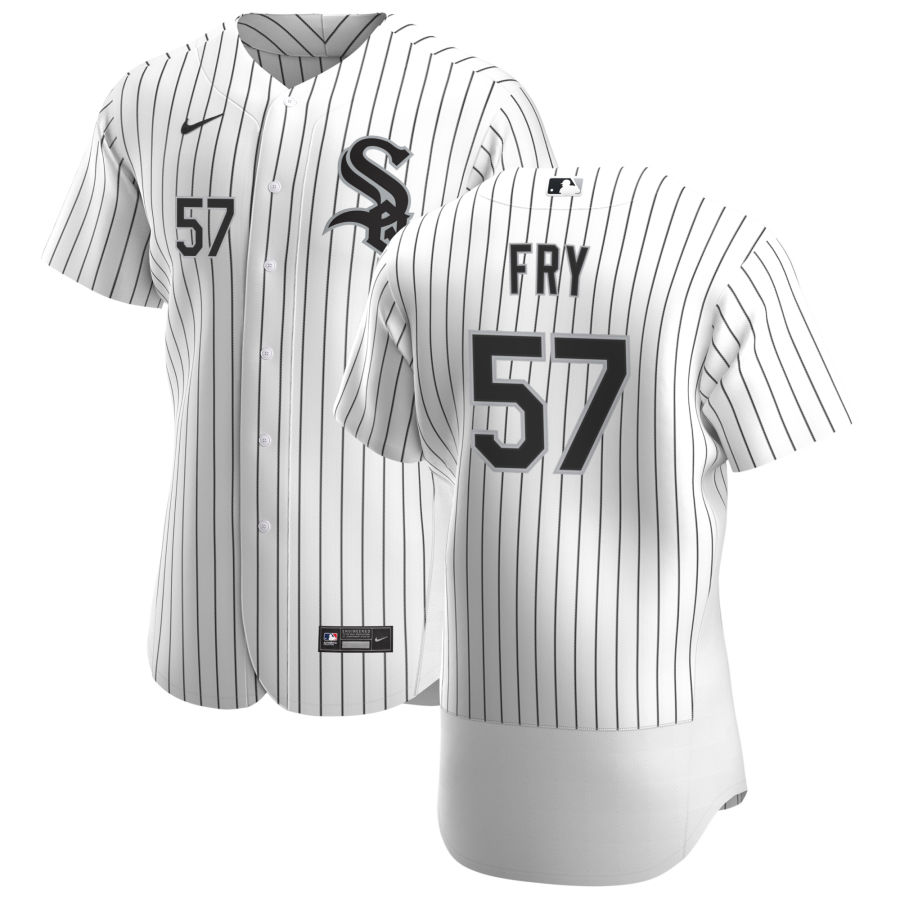 Chicago White Sox #57 Jace Fry Men Nike White Home 2020 Authentic Player MLB Jersey->chicago white sox->MLB Jersey